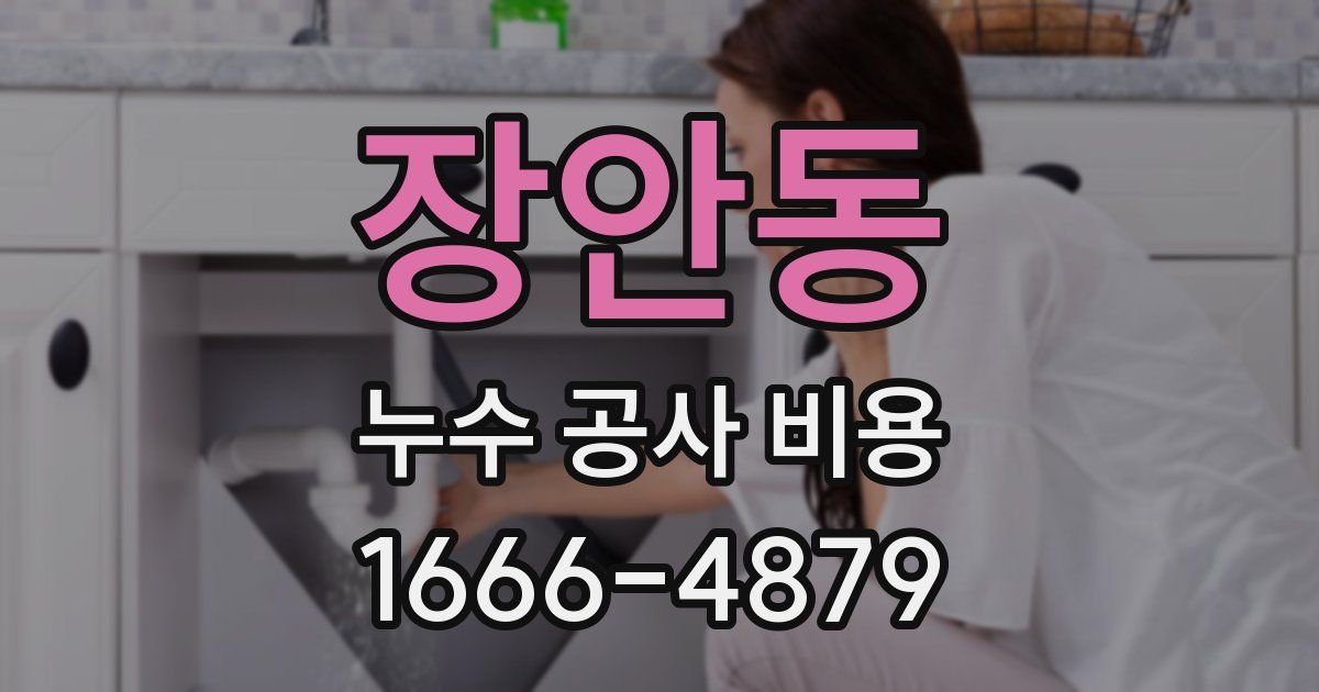 장안동 누수 공사 비용