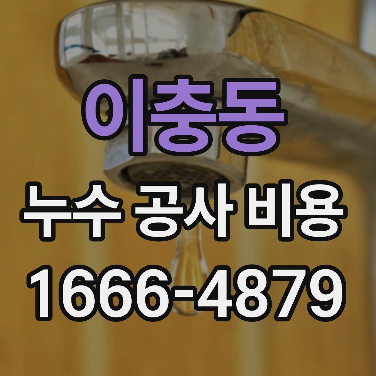 이충동 누수 공사 비용