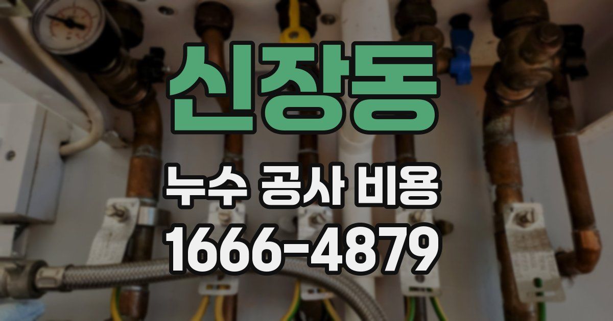 신장동 누수 공사 비용