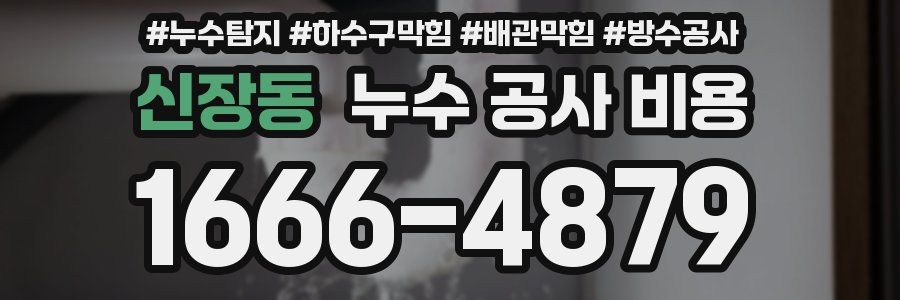 신장동 누수 공사 비용
