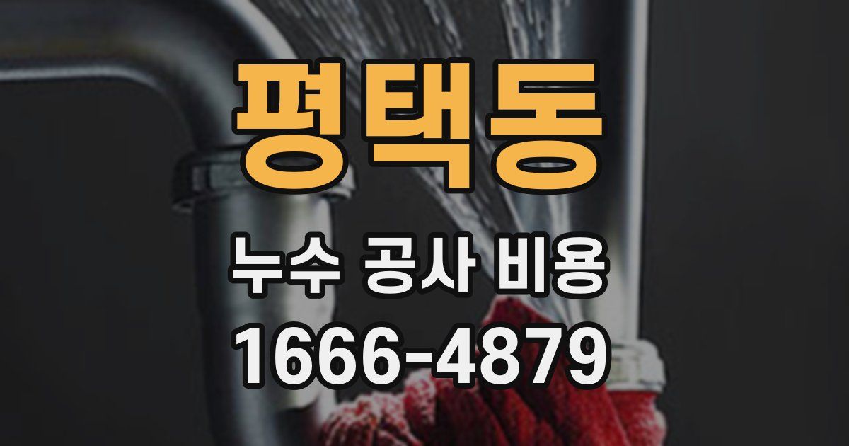평택동 누수 공사 비용