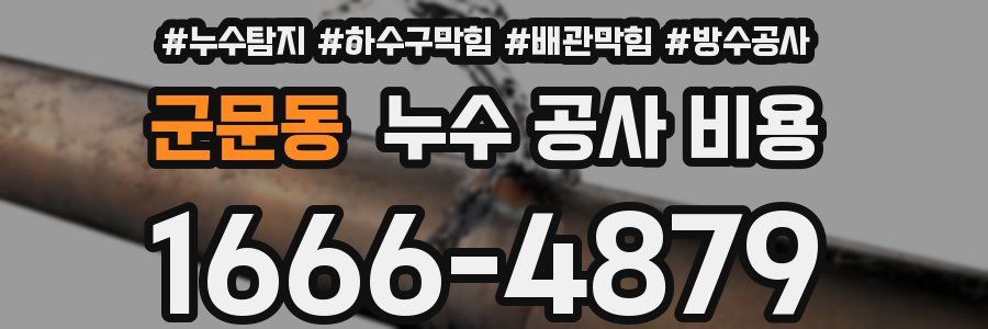 군문동 누수 공사 비용