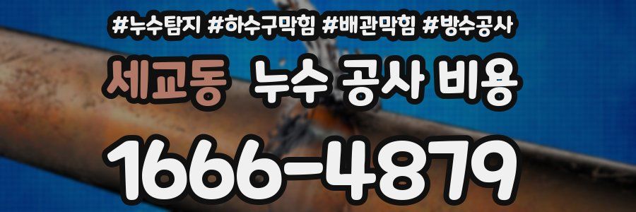 세교동 누수 공사 비용