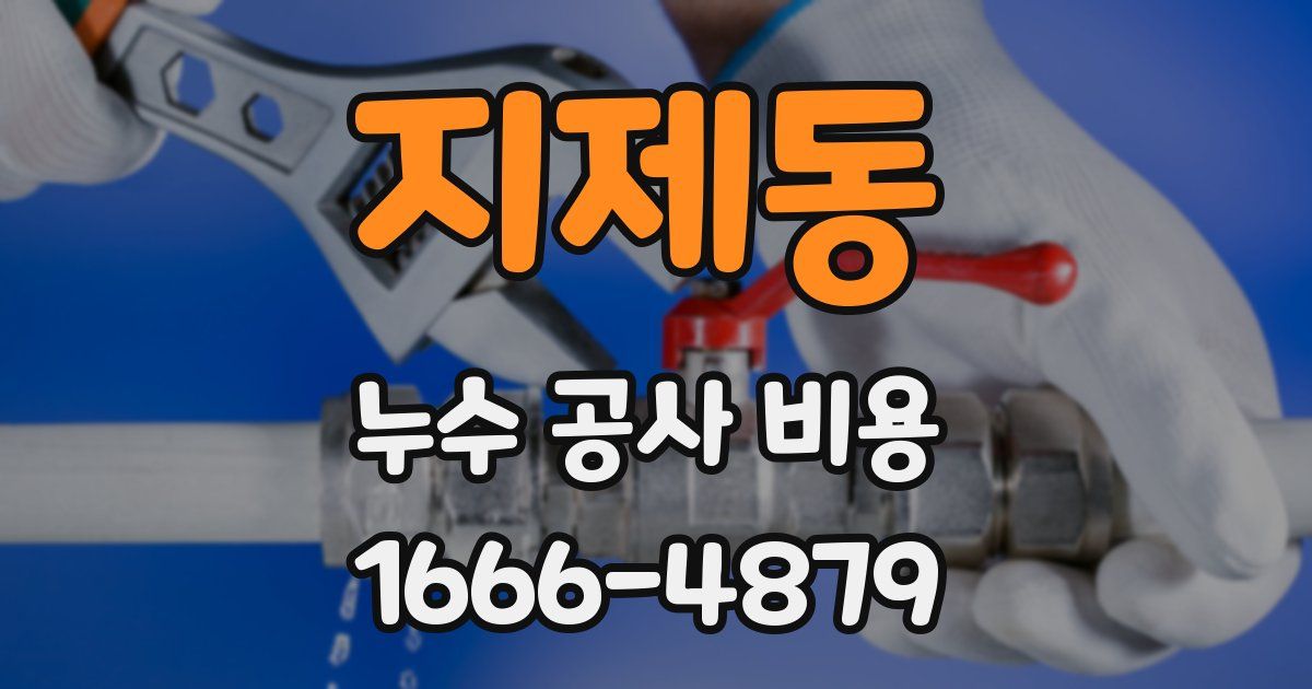 지제동 누수 공사 비용