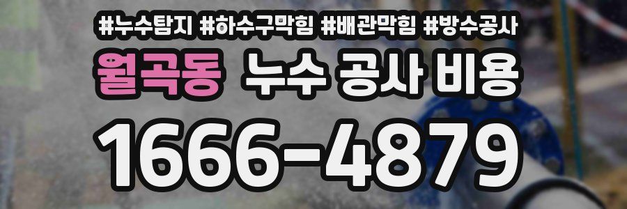 월곡동 누수 공사 비용