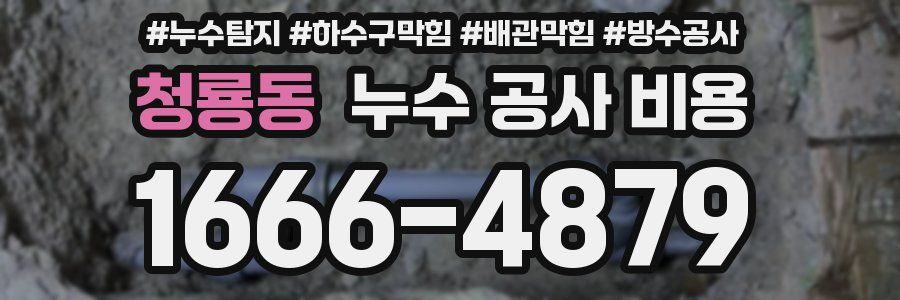 청룡동 누수 공사 비용