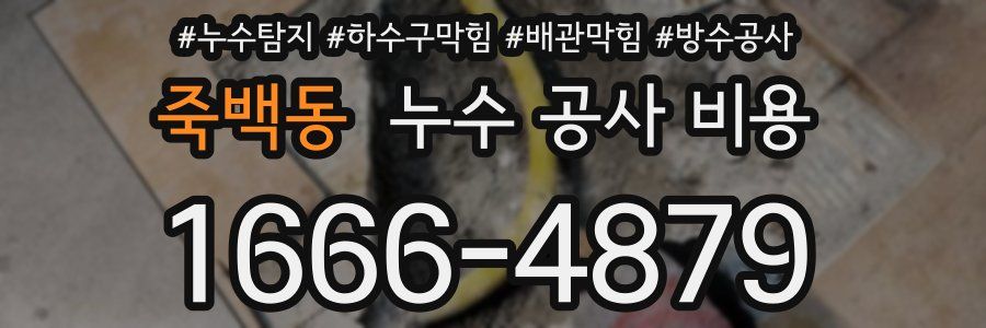 죽백동 누수 공사 비용