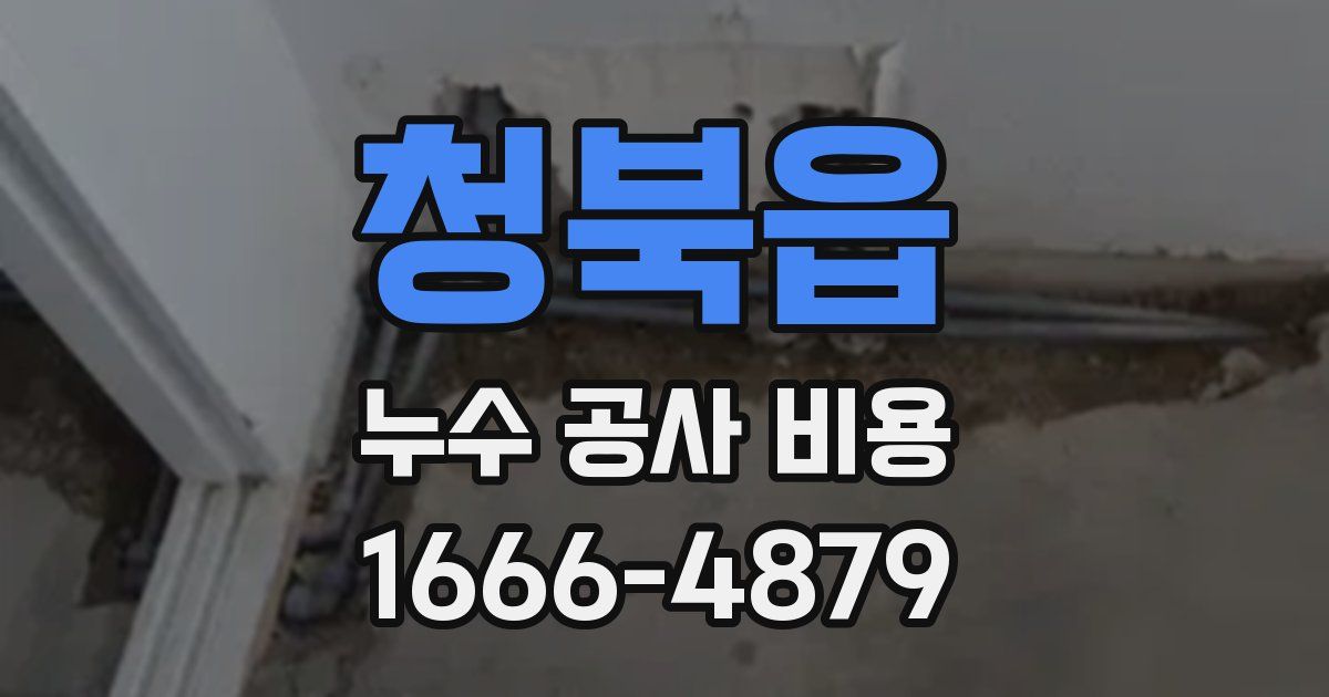 청북읍 누수 공사 비용