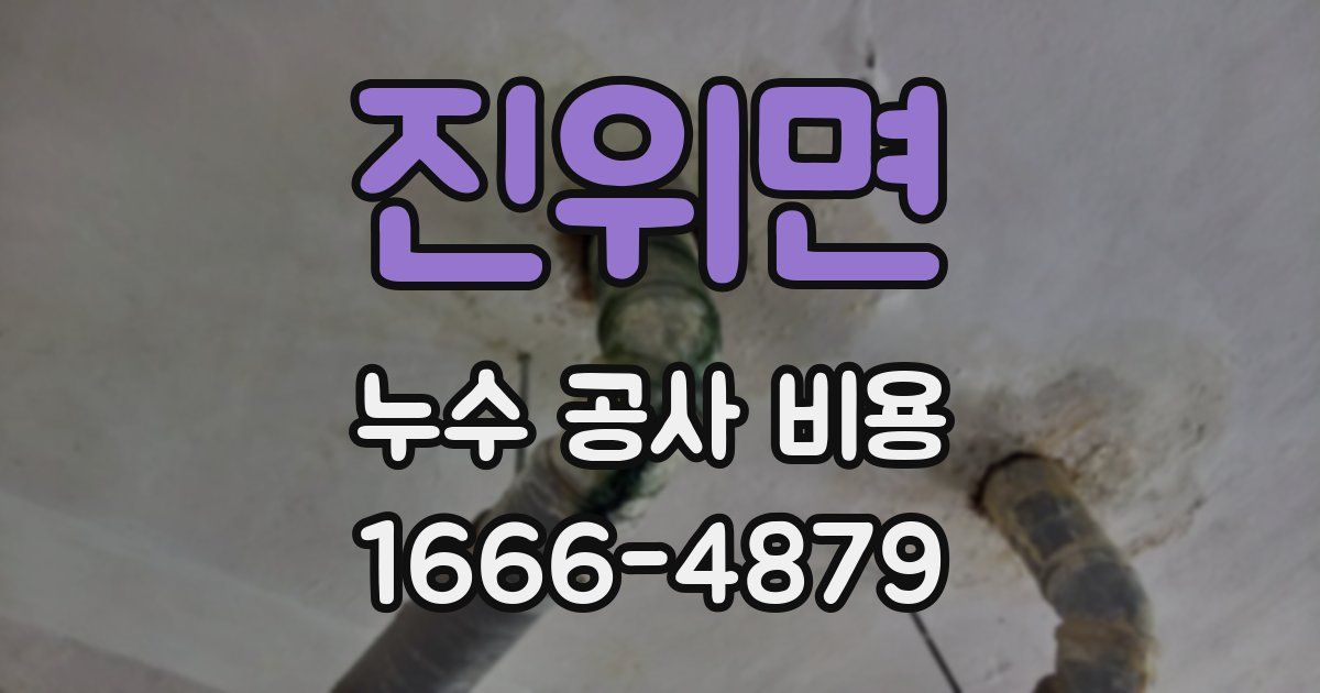 진위면 누수 공사 비용