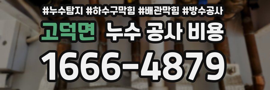 고덕면 누수 공사 비용