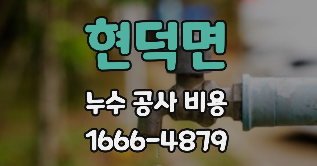 현덕면 누수 공사 비용