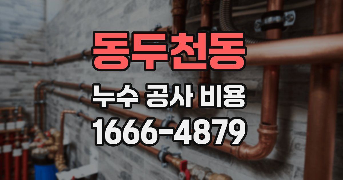 동두천동 누수 공사 비용