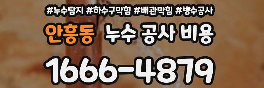 안흥동 누수 공사 비용