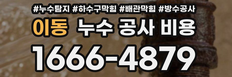 이동 누수 공사 비용
