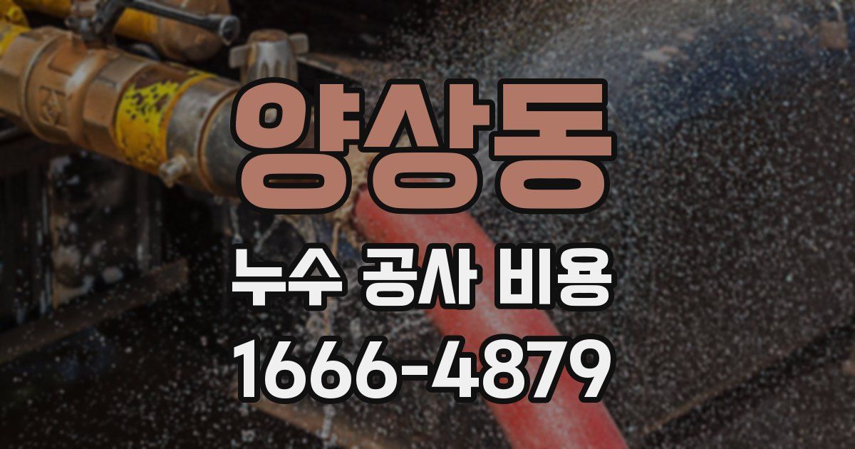 양상동 누수 공사 비용