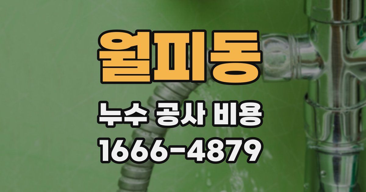 월피동 누수 공사 비용