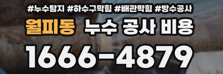 월피동 누수 공사 비용