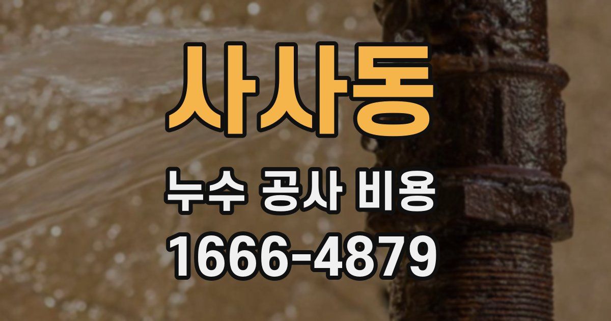 사사동 누수 공사 비용