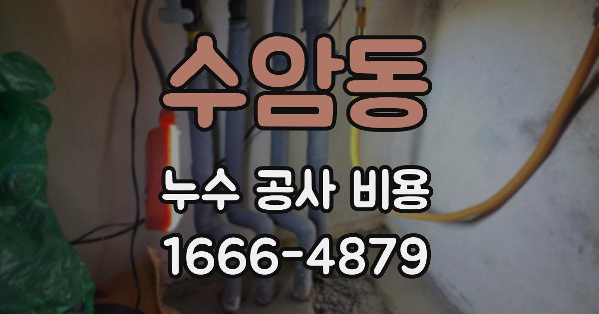 수암동 누수 공사 비용