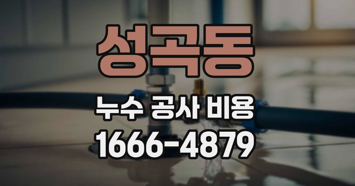 성곡동 누수 공사 비용