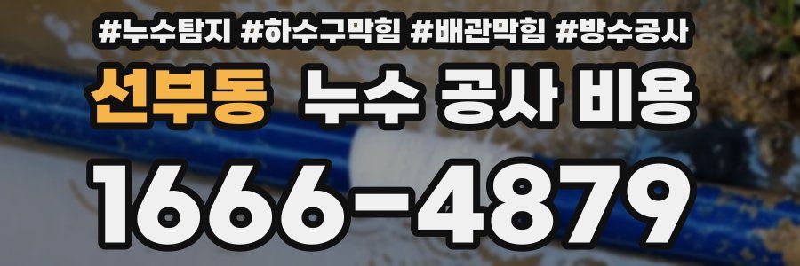 선부동 누수 공사 비용