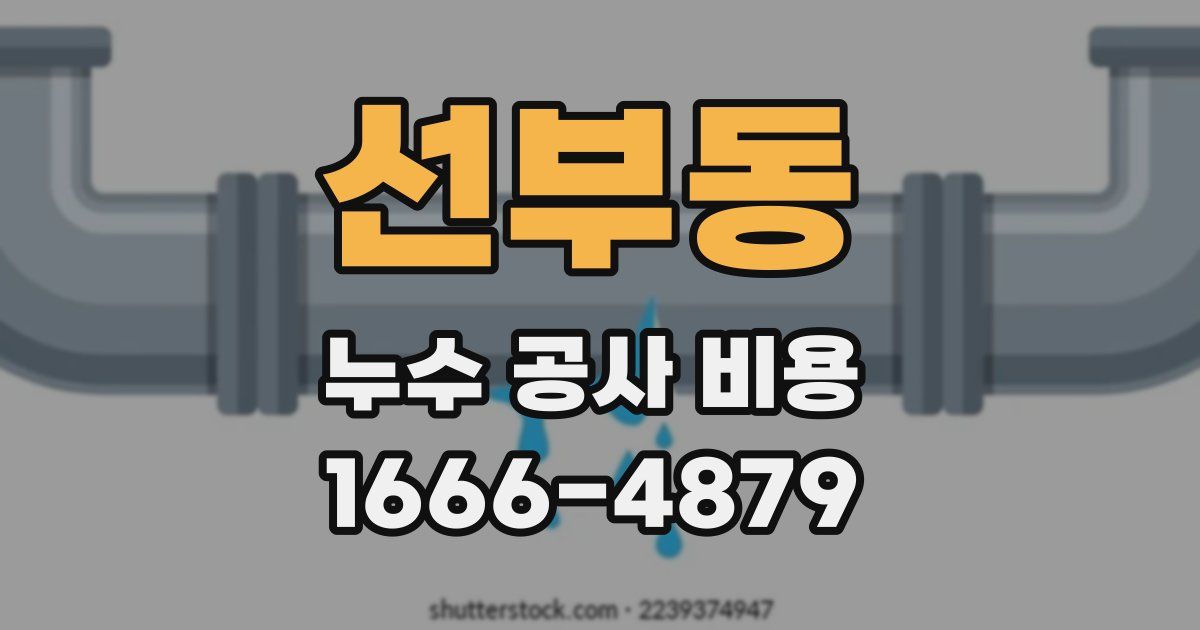 선부동 누수 공사 비용