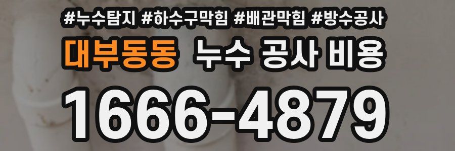 대부동동 누수 공사 비용
