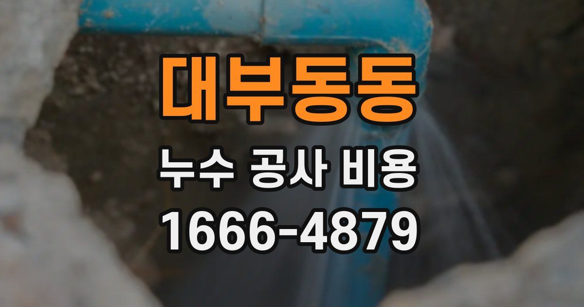 대부동동 누수 공사 비용