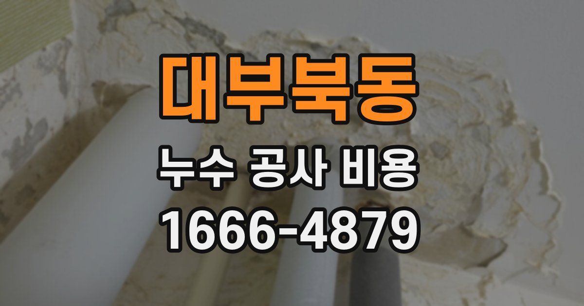 대부북동 누수 공사 비용