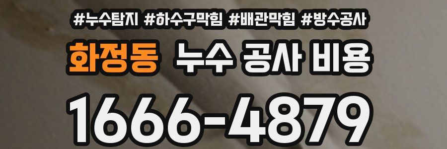 화정동 누수 공사 비용
