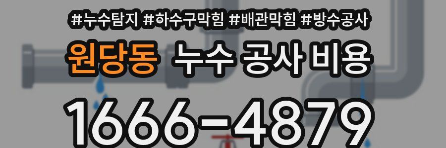 원당동 누수 공사 비용