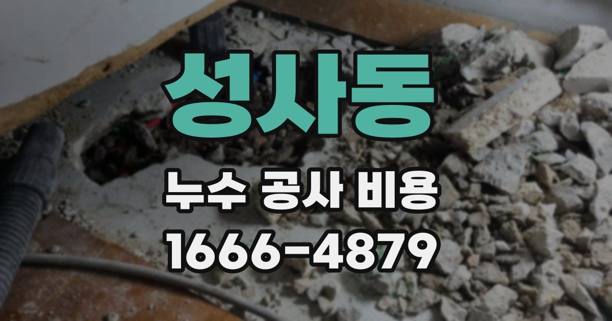 성사동 누수 공사 비용