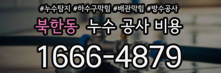 북한동 누수 공사 비용