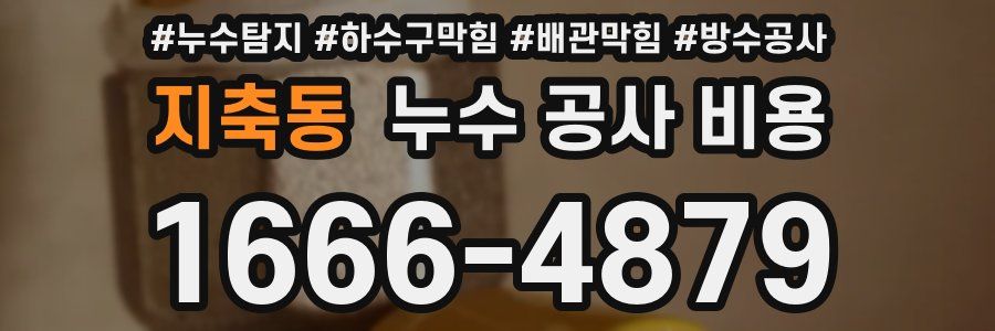 지축동 누수 공사 비용