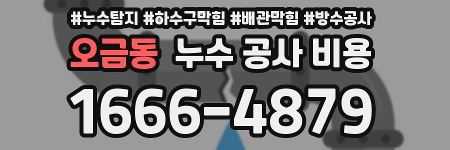 오금동 누수 공사 비용