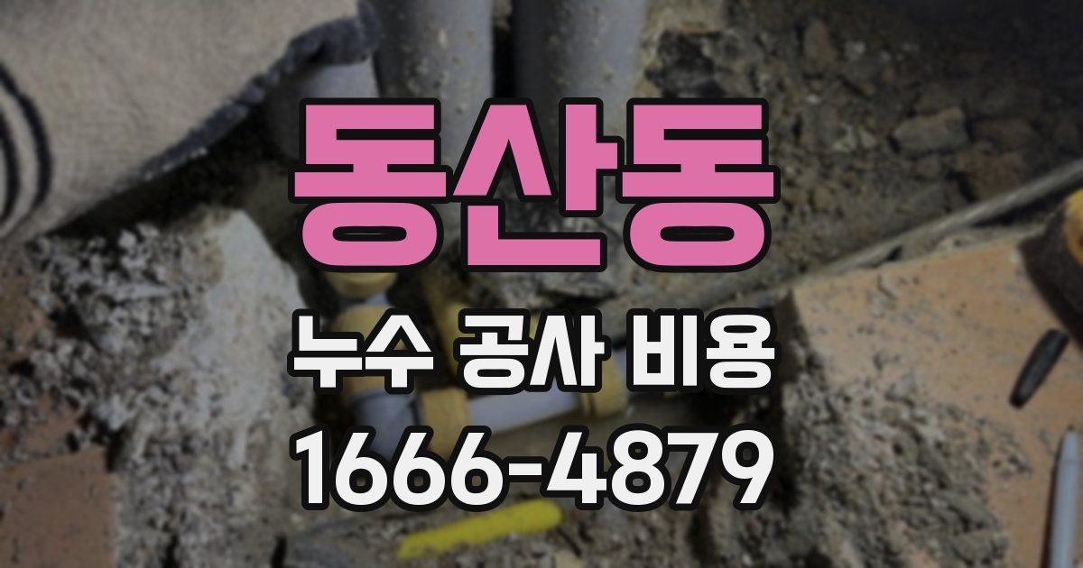 동산동 누수 공사 비용