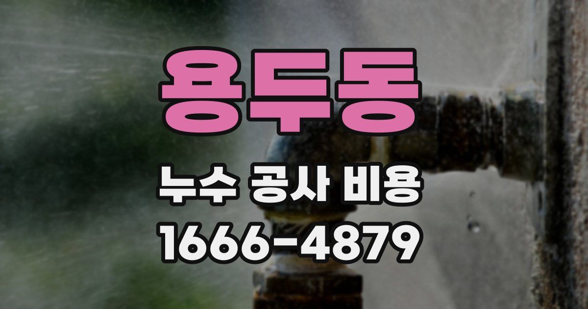 용두동 누수 공사 비용