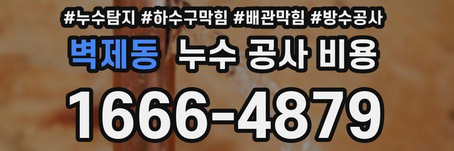 벽제동 누수 공사 비용