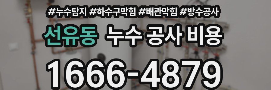 선유동 누수 공사 비용