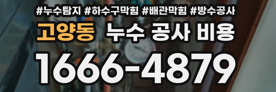 고양동 누수 공사 비용