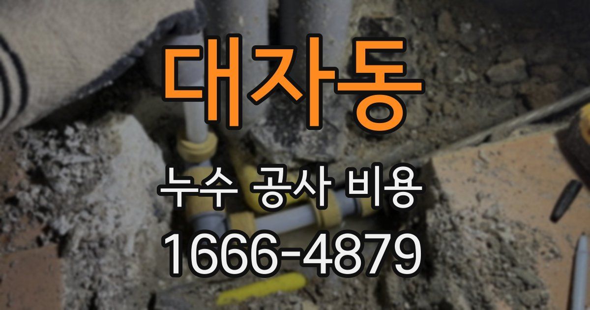 대자동 누수 공사 비용