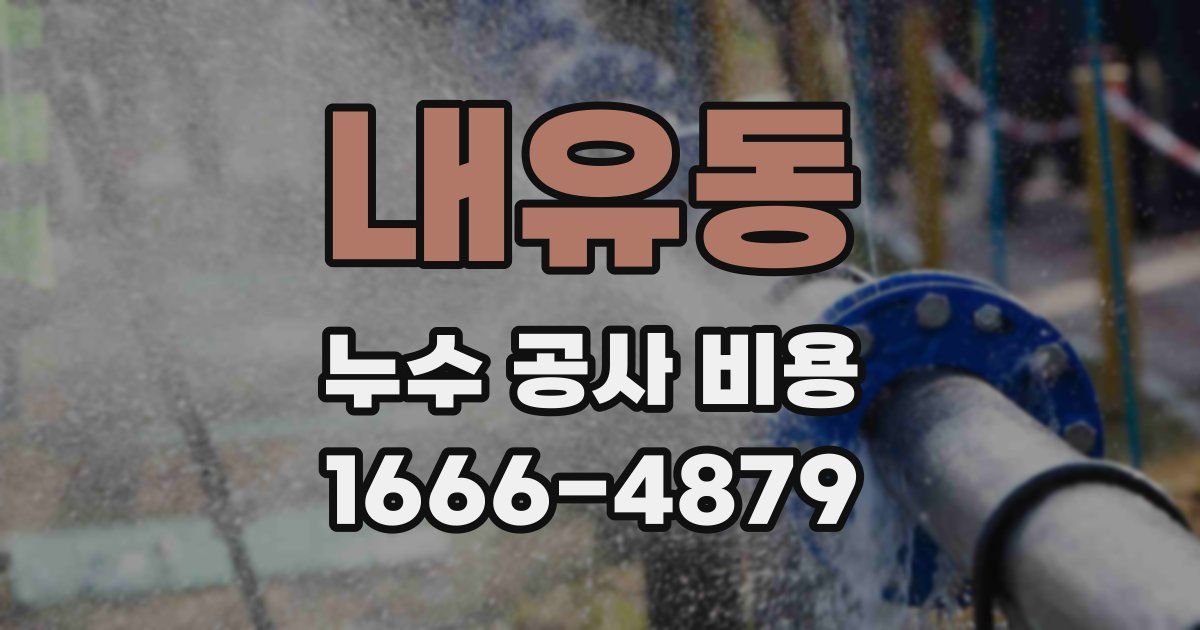 내유동 누수 공사 비용