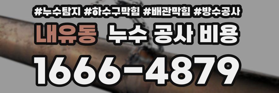 내유동 누수 공사 비용