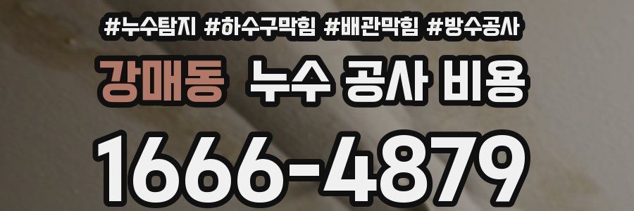강매동 누수 공사 비용