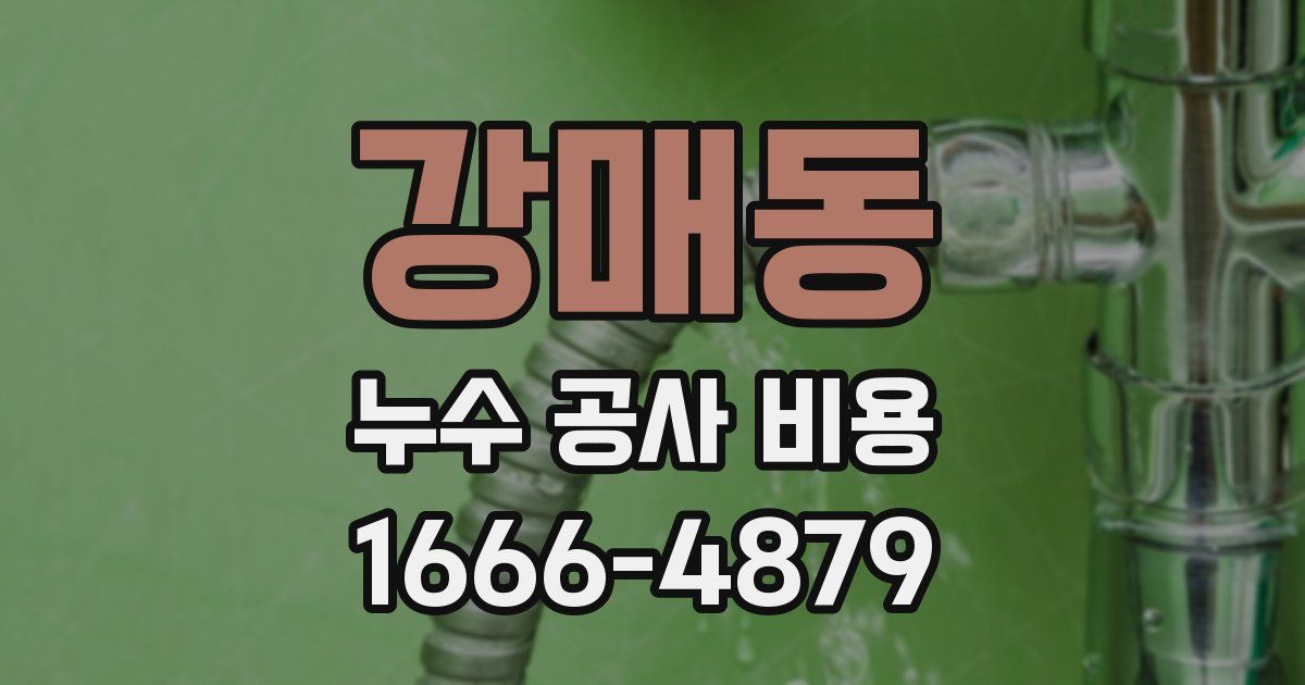 강매동 누수 공사 비용