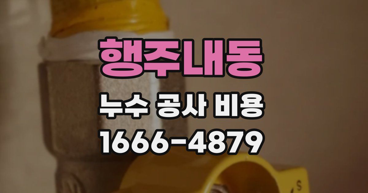 행주내동 누수 공사 비용