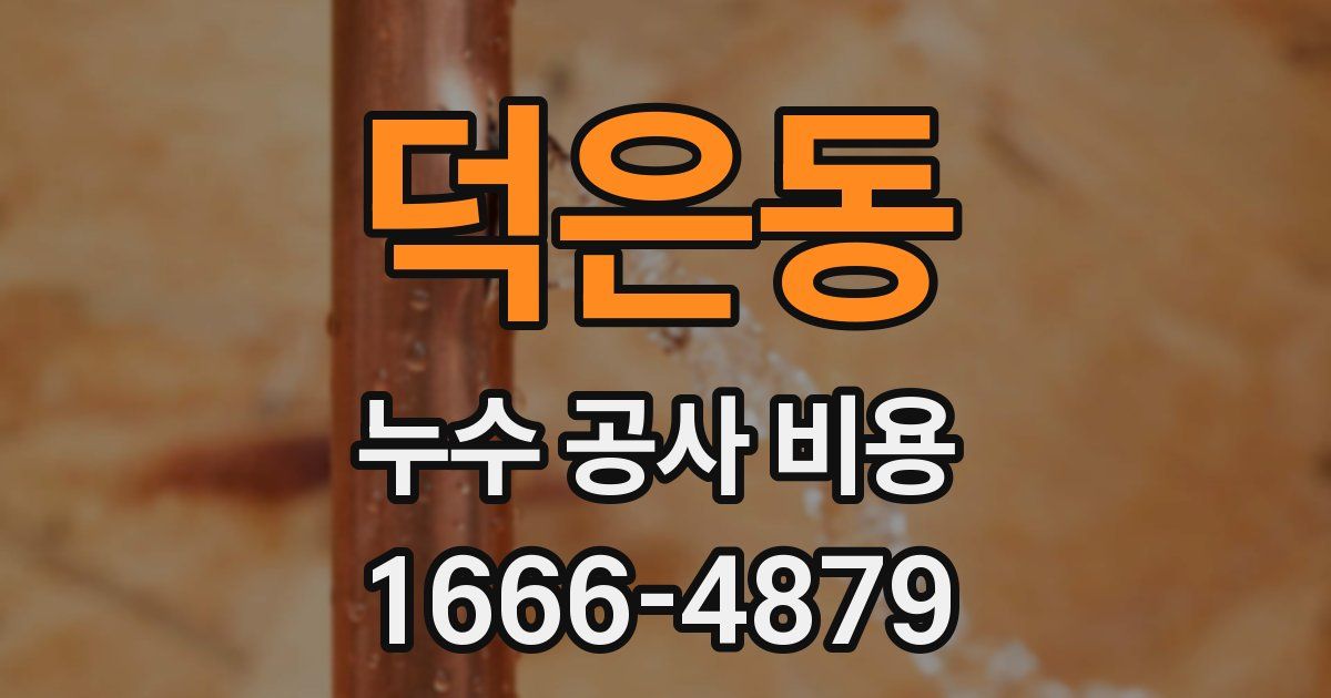 덕은동 누수 공사 비용