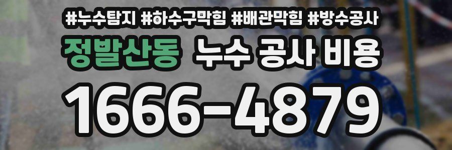 정발산동 누수 공사 비용