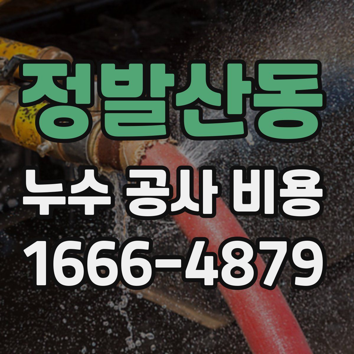 정발산동 누수 공사 비용