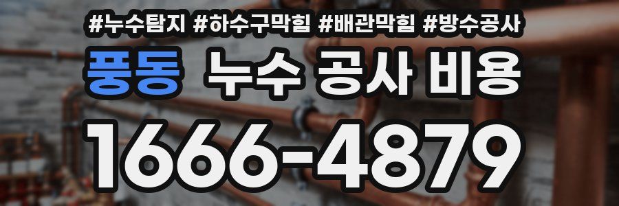 풍동 누수 공사 비용